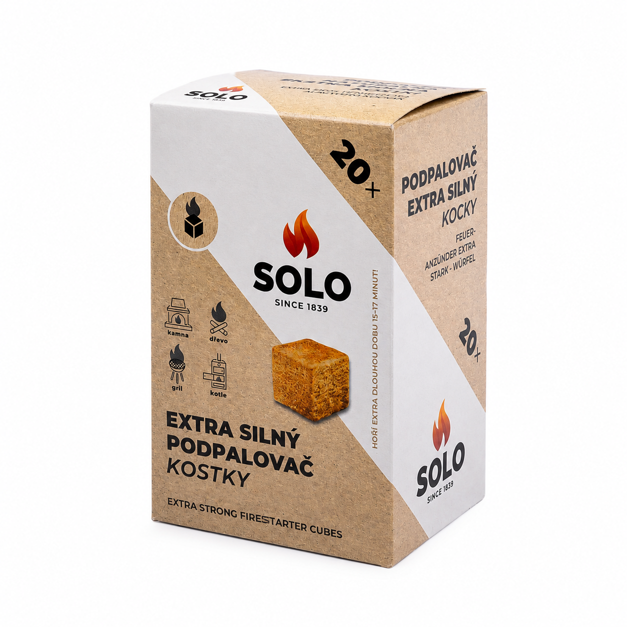SOLO podpalovač extra silný KOSTKY 20 ks
