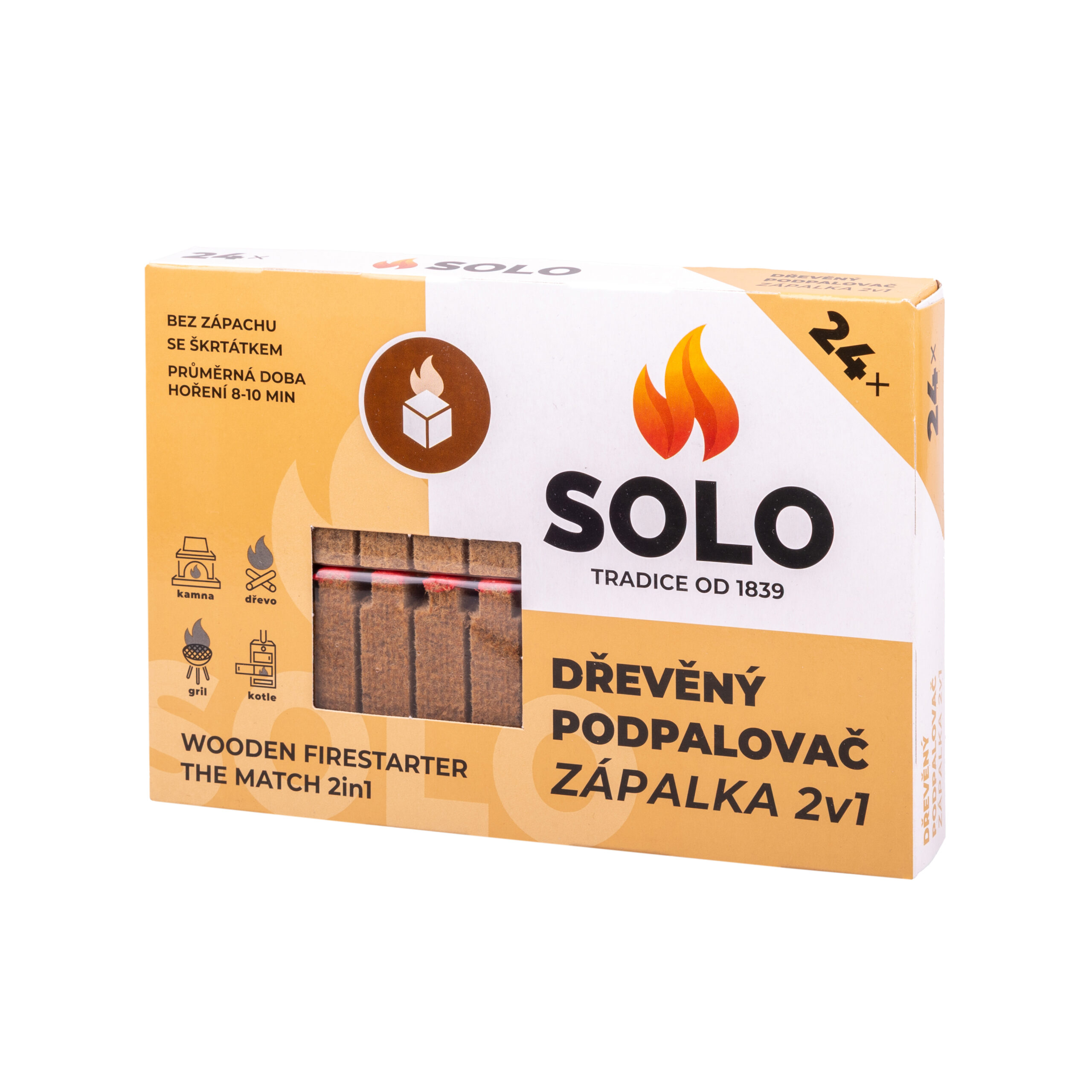 SOLO podpalovač ZÁPALKA 2v1 24 ks