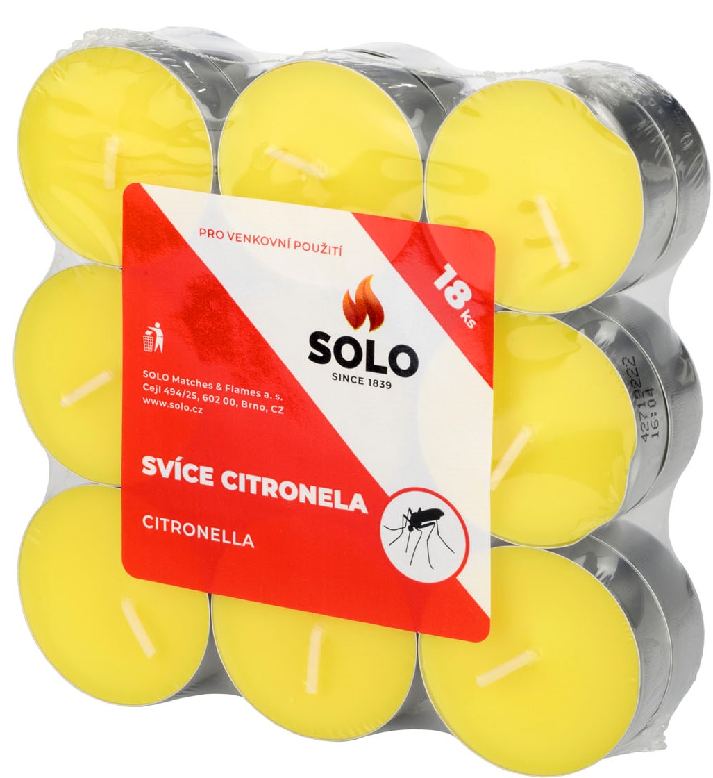 SOLO svíce čajové CITRONELA 18 ks